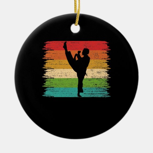 Karate Belt Colors Silhouette Keramisch Ornament (Voorkant)