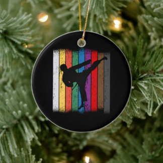 Karate Belt Colors Silhouette Keramisch Ornament