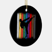 Karate Belt Colors Silhouette Keramisch Ornament (Rechts)