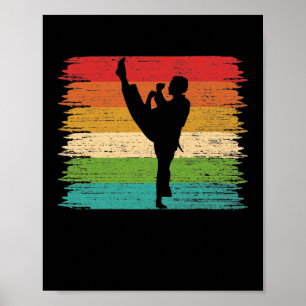 Karate Belt Colors Silhouette Poster