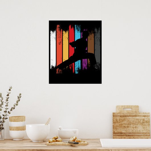 Karate Belt Colors Silhouette Poster (Keuken)