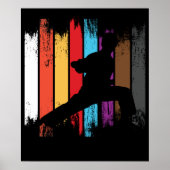 Karate Belt Colors Silhouette Poster (Voorkant)