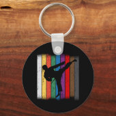 Karate Belt Colors Silhouette Sleutelhanger (Voorkant)