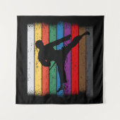 Karate Belt Colors Silhouette Wandkleed (Voorkant)