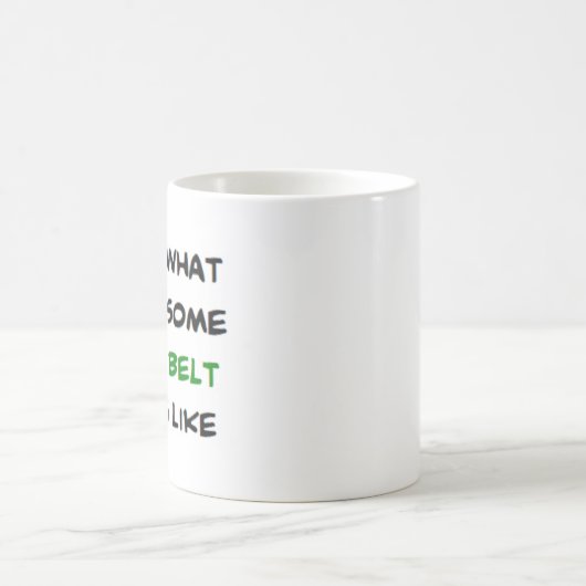 karate belt groen , geweldige koffiemok (Center)