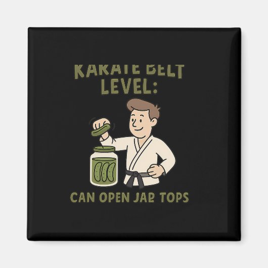 Karate Belt Level Kan Open Jar Topjes Martial Arts Magneet (Voorkant)