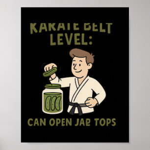 Karate Belt Level Kan Open Jar Topjes Martial Arts Poster