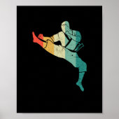 Karate belt silhoual coach fan poster (Voorkant)
