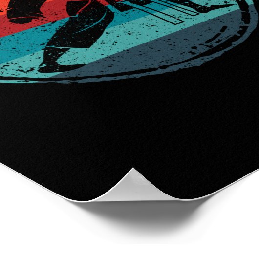 Karate belt silhoual coach fan poster (Hoek)