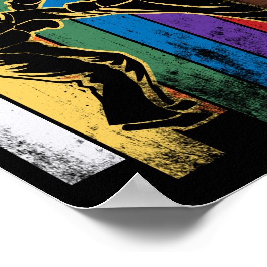 Karate Belt Silhouette Martial Arts Sport Poster (Hoek)