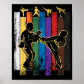 Karate Belt Silhouette Martial Arts Sport Poster (Voorkant)