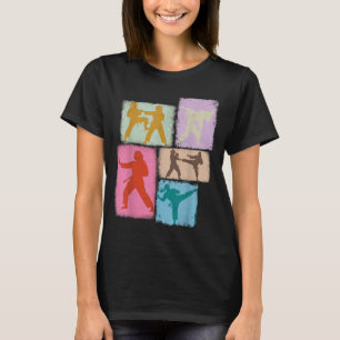 Karate Beoefenaar Collage Vrouwen Kinderen Sensei T-shirt