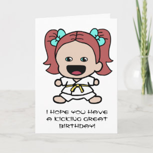 Karate Birthday Card van Cute Girl Kaart