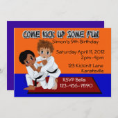 Karate Birthday Kaart (Voorkant / Achterkant)