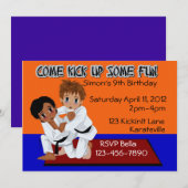 Karate Birthday Kaart (Voorkant / Achterkant)