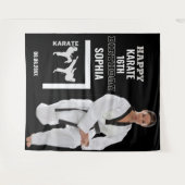 Karate Birthday, Karate Girl Player Backdrops Wandkleed (Voorkant (horizontaal))