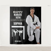 Karate Birthday, Karate Girl Player Backdrops Wandkleed (Voorkant)