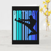 Karate Birthday Mannen Kinder Boys Retro Vintage Kaart (Gele Bloem)