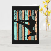Karate Birthday Mens Kids Boys Retro Vintage Kaart (Gele Bloem)