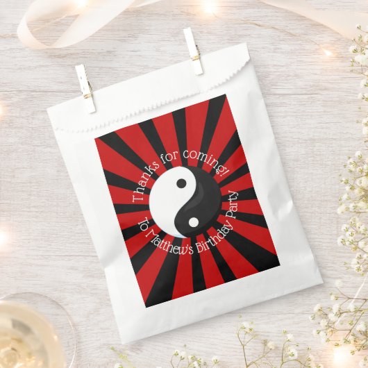 Karate Birthday Party Favor Bag Bedankzakje (Geknipt)