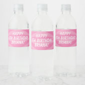 Karate Birthday Party Water Flactle Label Girl Waterfles Etiket (Flessen)