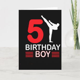 Karate Birthday T-shirt Boy Gift Kinder Taekwondo Kaart