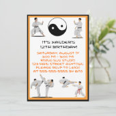 Karate Birthday Uitnodiging (Staand voorkant)