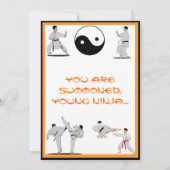 Karate Birthday Uitnodiging (Achterkant)
