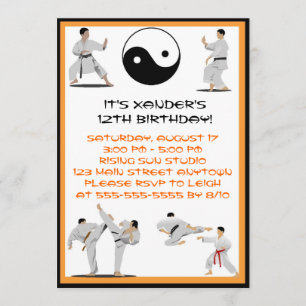 Karate Birthday Uitnodiging