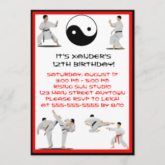 Karate Birthday Uitnodiging