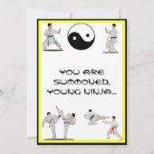 Karate Birthday Uitnodiging (Achterkant)