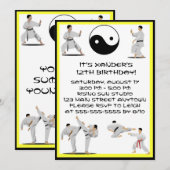 Karate Birthday Uitnodiging (Voorkant / Achterkant)