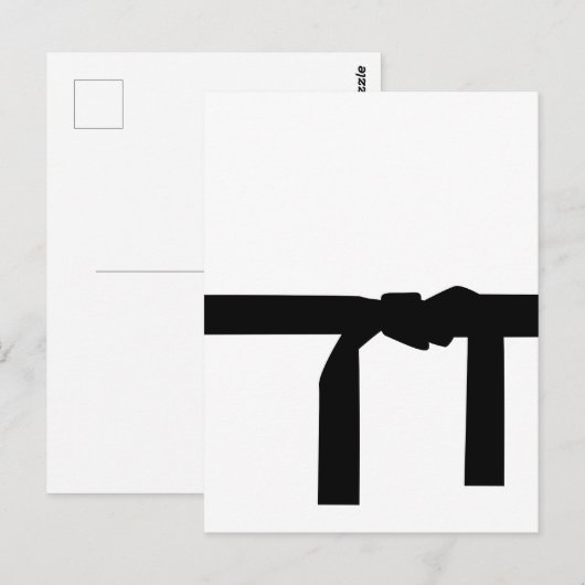 Karate Black Belt Briefkaart (Voorkant / Achterkant)