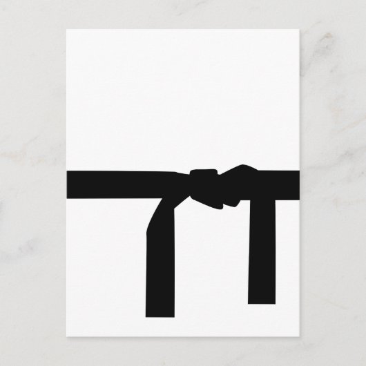 Karate Black Belt Briefkaart (Voorkant)