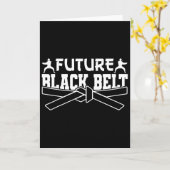 Karate Black Belt Gi Uniform Future Black Belt Kaart (Gele Bloem)