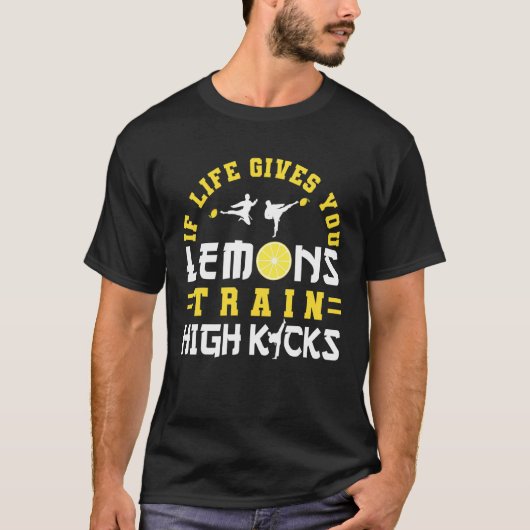 Karate Black Belt Gi Uniform If Live Gives You Lem T-shirt (Voorkant)