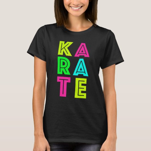 Karate Black Belt Gi Uniform Karate T-shirt (Voorkant)