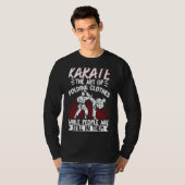 Karate Black Belt Gi Uniform Karatethe Of Folding T-shirt (Voorkant volledig)