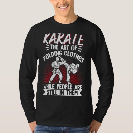 Karate Black Belt Gi Uniform Karatethe Of Folding T-shirt (Voorkant)