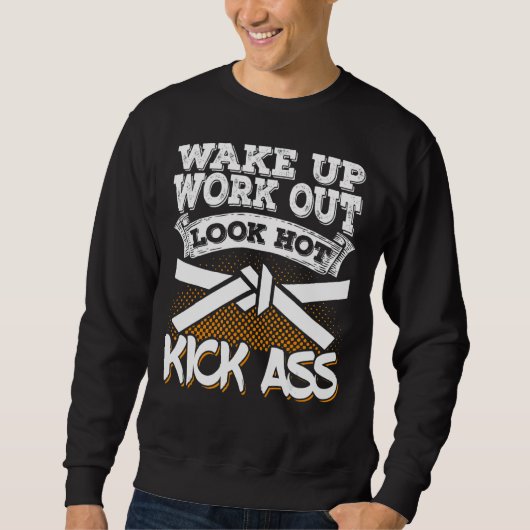 Karate Black Belt Gi Uniform Wake Upwork Outlook H Trui (Voorkant)
