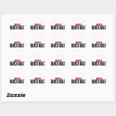 Karate Black Belt Karate Ronde Sticker (Vel)