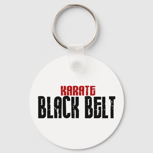 Karate Black Belt Karate Sleutelhanger (Voorkant)