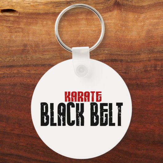 Karate Black Belt Karate Sleutelhanger (Voorkant)