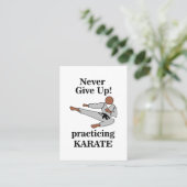Karate Black Belt Martial Arts Academy Visitekaartje (Staand voorkant)