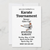 Karate Black Belt Martial Arts Toernooi Kaart (Voorkant)
