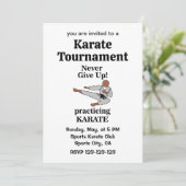 Karate Black Belt Martial Arts Toernooi Kaart (Staand voorkant)