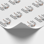 Karate Black Belt nooit opgeven vechtsporten Cadeaupapier (Hoek)