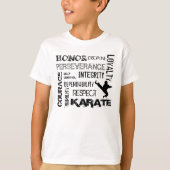 Karate Black Belt Principles T-shirt (Voorkant)