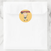 KARATE - Blond Boy Tshirts en Gifts Ronde Sticker (Tas)