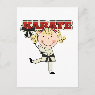 KARATE - Blond Girl T-shirts en cadeautjes Briefkaart